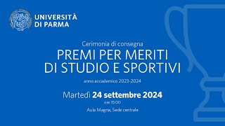 Cerimonia di consegna dei premi per meriti di studio e sportivi – anno accademico 20232024 [upl. by Tamra990]