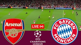 LIVE Arsenal vs Bayern Munchen UEFA Champions League 2324 Full MatchVideoGame Simulation PES 21 [upl. by Kancler]