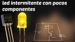 circuito de led intermitente fácil de hacer con un solo transistor [upl. by Antonie951]