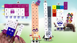 DIY Numberblocks Toys 16 to 20  Magnetic Cubes Poseable Figures  Keiths Toy Box [upl. by Noskcire]