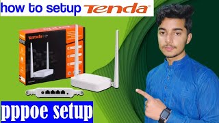 how to setup PPPOE connection settings on Tenda router 2023 [upl. by Dorraj301]