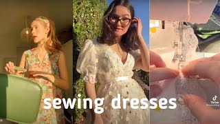 sewing dresses tiktok compilation [upl. by Euqinamod]