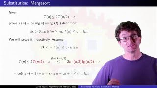 Recurrence Relations Substitution Method [upl. by Bebe725]