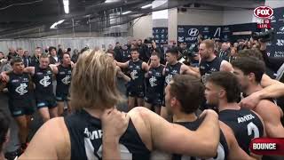 Carlton sing the team song after important win over North  AFL Round 19 2024 [upl. by Noissap]