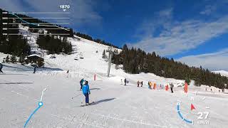 Courchevel les 3 vallees France blue ski run Verdons Courchevel 1850 courchevel [upl. by Philpot349]