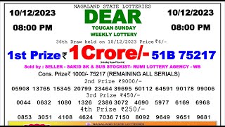 Nagaland Lottery Sambad Live 8pm 101223 [upl. by Parnell]