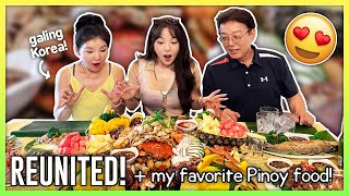 🇵🇭 FILIPINO BOODLE FIGHT with KOREAN PARENTS 🇰🇷  Mukbang QampA With MY FAMILY [upl. by Dannica]