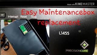 Easy Maintenancebox replacement epson L1455 [upl. by Yalhsa]