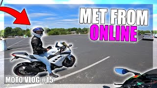 I met up with a random biker girl online  MotoVlog 15 [upl. by Ahsimed]