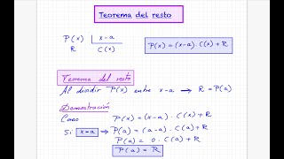 Teorema del resto Ejemplos [upl. by Anide]