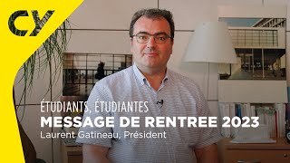 Message de rentrée aux étudiantes et étudiants pour lannée universitaire 20232024  CY Université [upl. by Neiht]