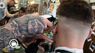 Classic Barbershop Skin Fade Haircut [upl. by Eniloj]