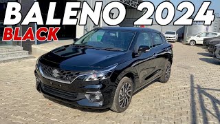 BALENO 2024 ALPHA TOP MODEL BLACK COLOUR ❤️ NEW MARUTI SUZUKI BALENO ALPHA BLACK UPDATED 2024 🔥 [upl. by Yeliac]