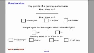 Questionnaires [upl. by Ardnaek]