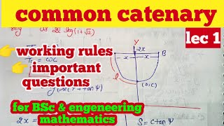 common catenary bsc 2 year mechanics  common catenary important questions  lec 1 ✅ [upl. by Yleen]