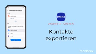 Kontakte exportieren  Samsung Android 14  One UI 6 [upl. by Leiram873]