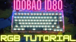 How to change the RGB and backlight settings on the IDOBAO ID80 [upl. by Seabury]