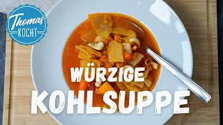 Würzige Kohlsuppe mit Süßkartoffeln  unglaublich gut [upl. by Huxham]