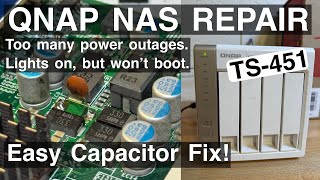 QNAP NAS Simple Capacitor Repair After Power Surge [upl. by Rebma501]