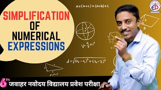 Simplification of Numerical Expressions Class 6 JNV  Jawahar Navodaya Vidyalaya Entrance Exam [upl. by Jabin]