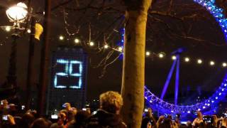 2012 New year London Eye countdown and fireworksHD [upl. by Yhprum210]