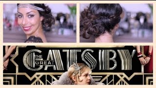 Chignon ondulé ✄Coiffure Glamour✄ Inspiration Gatsby Le Magnifique 20s [upl. by Chace]