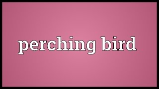 Perching bird Meaning [upl. by Natale]