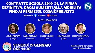 Contratto scuola 201921 la firma definitiva Dagli aumenti alla mobilità Cosa è previsto [upl. by Nosoj125]