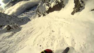 Logan Vadasz Skiing the DOA Couloir Whistler BC [upl. by Pyne]