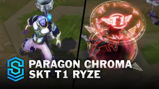 Paragon Chroma SKT T1 Ryze Skin Spotlight  PreRelease  PBE Preview  League of Legends [upl. by Yrelbmik]