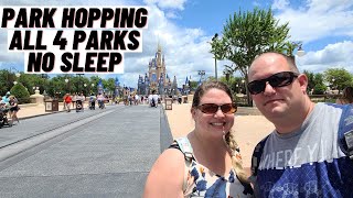 PARK HOPPING ALL 4 DISNEY WORLD PARKS AFTER FLYING OVERNIGHT RED EYE FROM SEATTLE [upl. by Margery862]