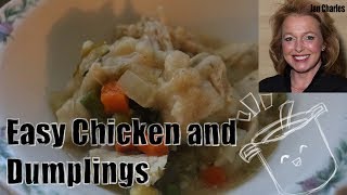 Simple Crockpot Chicken and Dumplings Recipe  How to Make Chicken and Dumplings in the Crockpot [upl. by Wershba557]