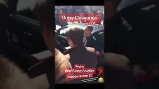 Gerry Cinnamon singing War Song Soldier outside Glasgow Queen street [upl. by Dannie367]