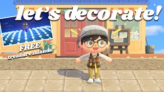 5 FREE treasure islands amp decorating a marketplace in animal crossing new horizons [upl. by Tindall]