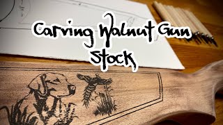 Carving A Walnut Gun Stock and Refinishing with Birchwood Casey’s TruOil [upl. by Lasiaf]