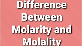 Difference between Molarity and Molality Class 12 Solution in hindi [upl. by Arnelle]