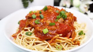 15 MINUTES SPAGHETTI AND MEAT SAUCE  LUNCHDINNER INSPIRATION [upl. by Efren189]