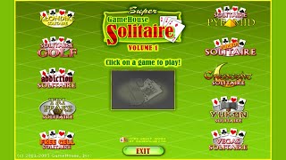 Super GameHouse Solitaire 1 Windows game 2003 [upl. by Nnadroj]