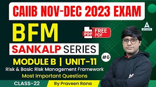 CAIIB 2023  Bank Financial Management  BFM Module B  Risk and Basic Risk Management Framework 22 [upl. by Anirbes606]