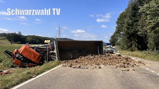 🚨🚛 LkwFahrer stirbt bei schwerem Verkehrsunfall in Eiken im Aargau 27082024 [upl. by Talanta]