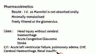 Mannitol  Osmotic Diuretic  Mechanism of Action Uses CI  MEDU [upl. by Ellahcim148]