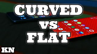 CURVED vs FLAT Smartphone Displays  5 differences [upl. by Yarrum]