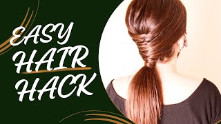 Easy Hair Hack For Daily Ponytail Hairstyle [upl. by Nims]