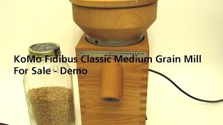 Komo Fidibus Classic Grain Mill Wolfgang Tribest For Sale  Demo Video  Grinding Spelt [upl. by Alecram607]