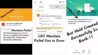 UPI Mandate Failed For IPO  Pending Error in Mandate Summary With Solution [upl. by Imak]