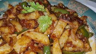 Chilli potato recipe ❤️✨  Easy and tasty 😋 [upl. by Ahsilrae466]