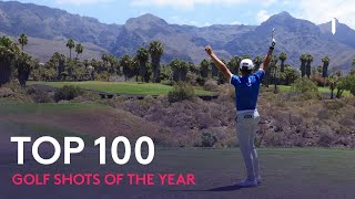 Top 100 Golf Shots of The Year  Best of 2021 [upl. by Nosredna]