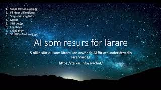 AI som resurs för lärare [upl. by Airamanna]