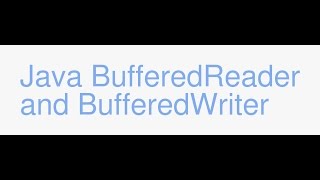 Java read with BufferedReader and simultaneously write with BufferedWriter [upl. by Procter]