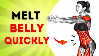 How to LOSE BELLY FAT in 7 days Belly waist amp abs ➜ 30 minute STANDING Workout  100 GUARANTEED [upl. by Manoop]